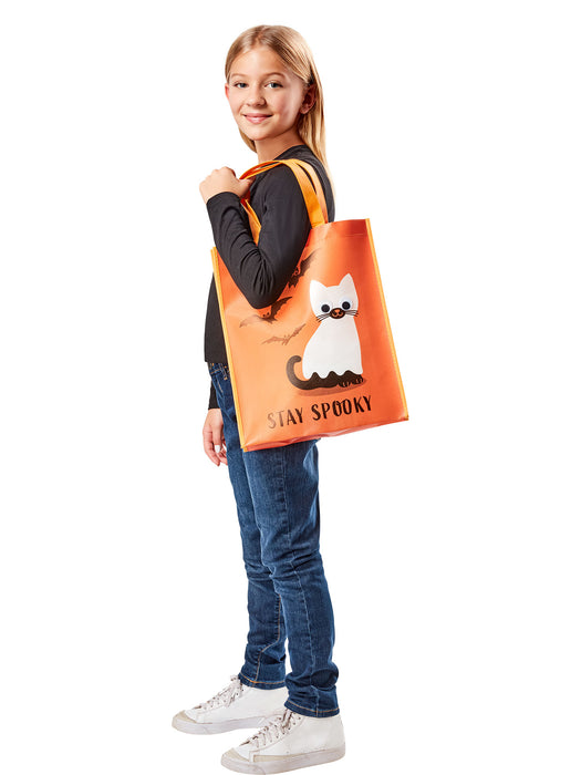 Kids' Stay Spooky Kitty Googly Eyes Halloween Treat Bag - costumesupercenter.com