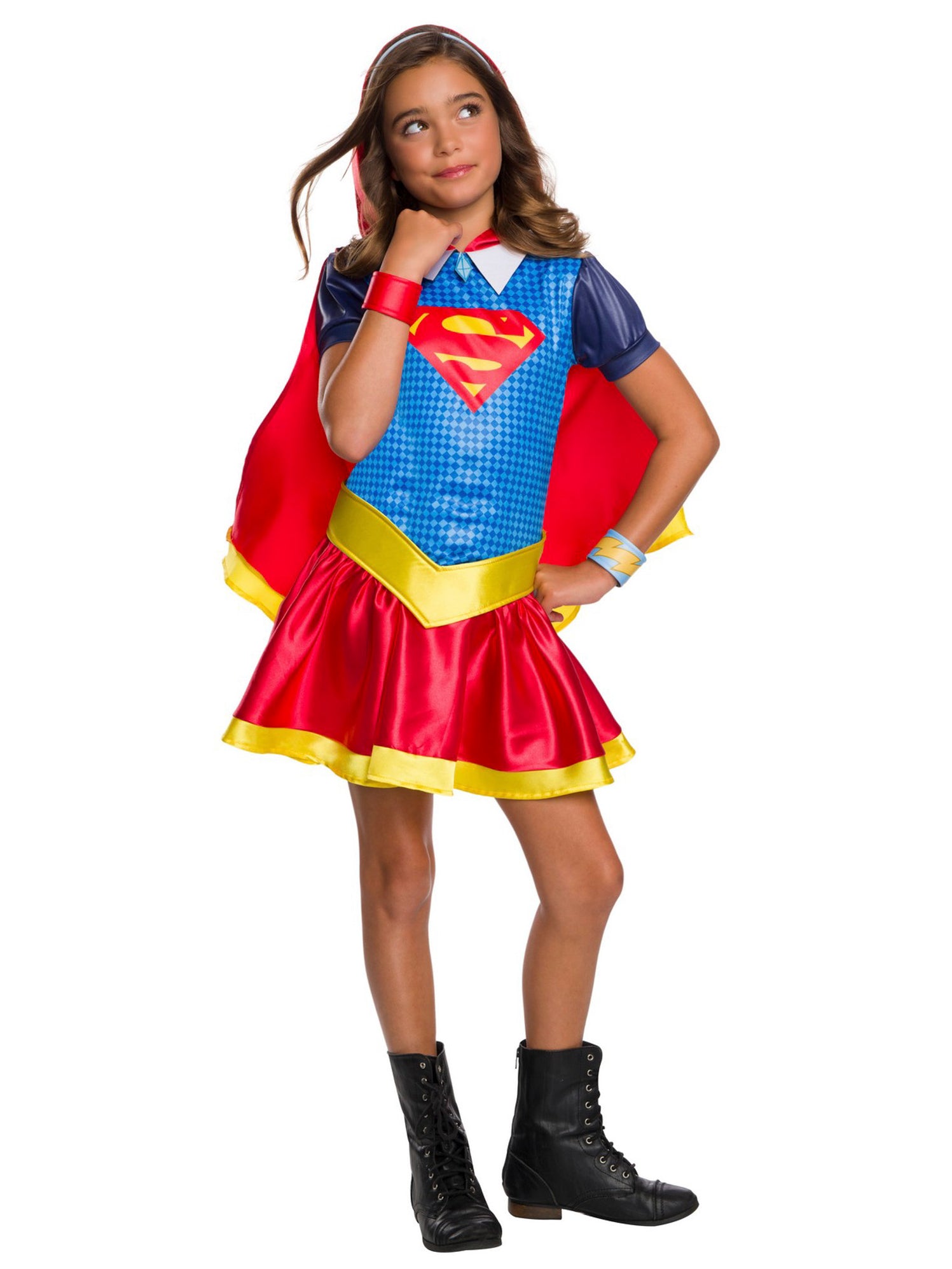 DC Super Hero Girls Kids Supergirl Hoodie Dress — Costume Super Center