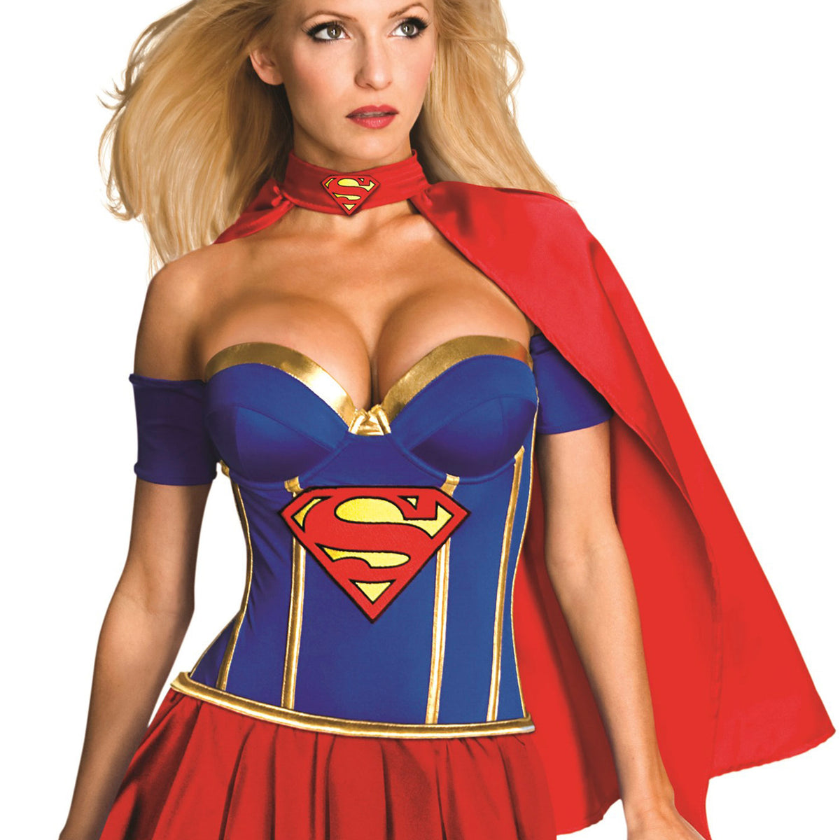 Womens Sexy Supergirl Corset Costume — Costume Super Center