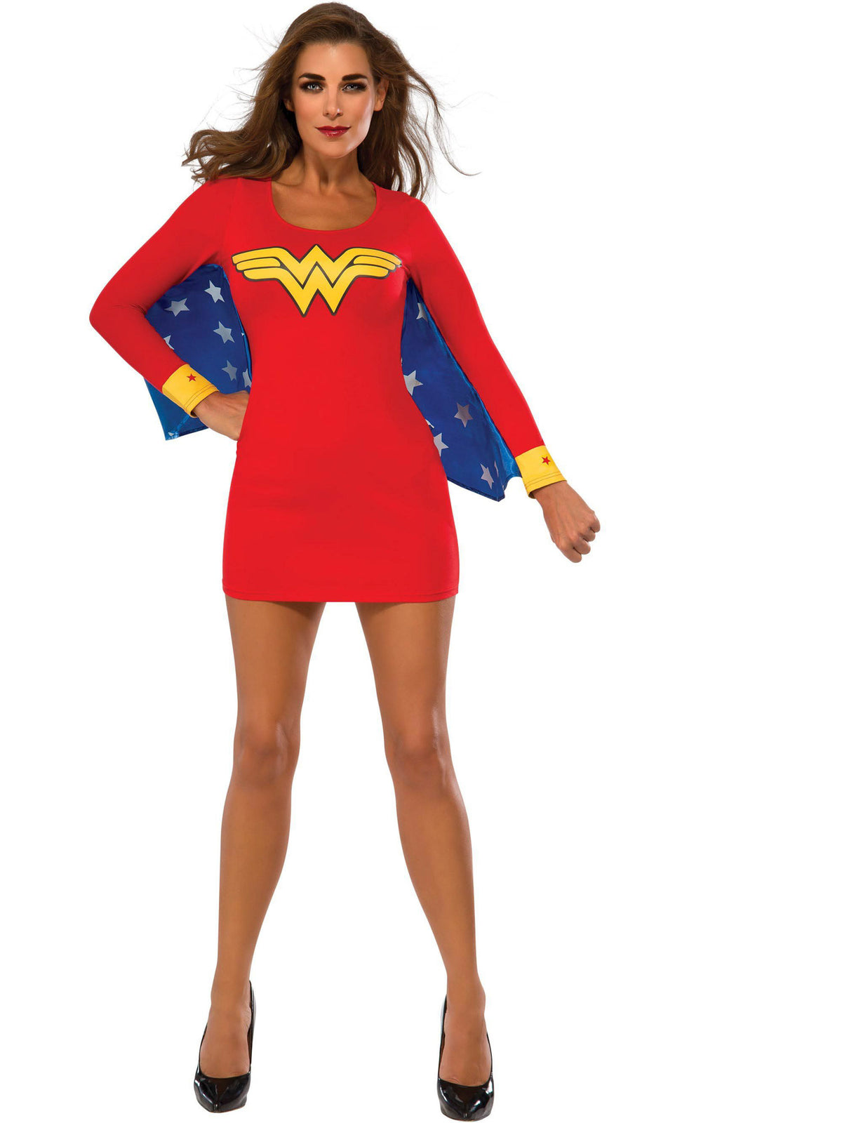 Womens Sexy Wonder Woman Cape Dress Cos — Costume Super Center