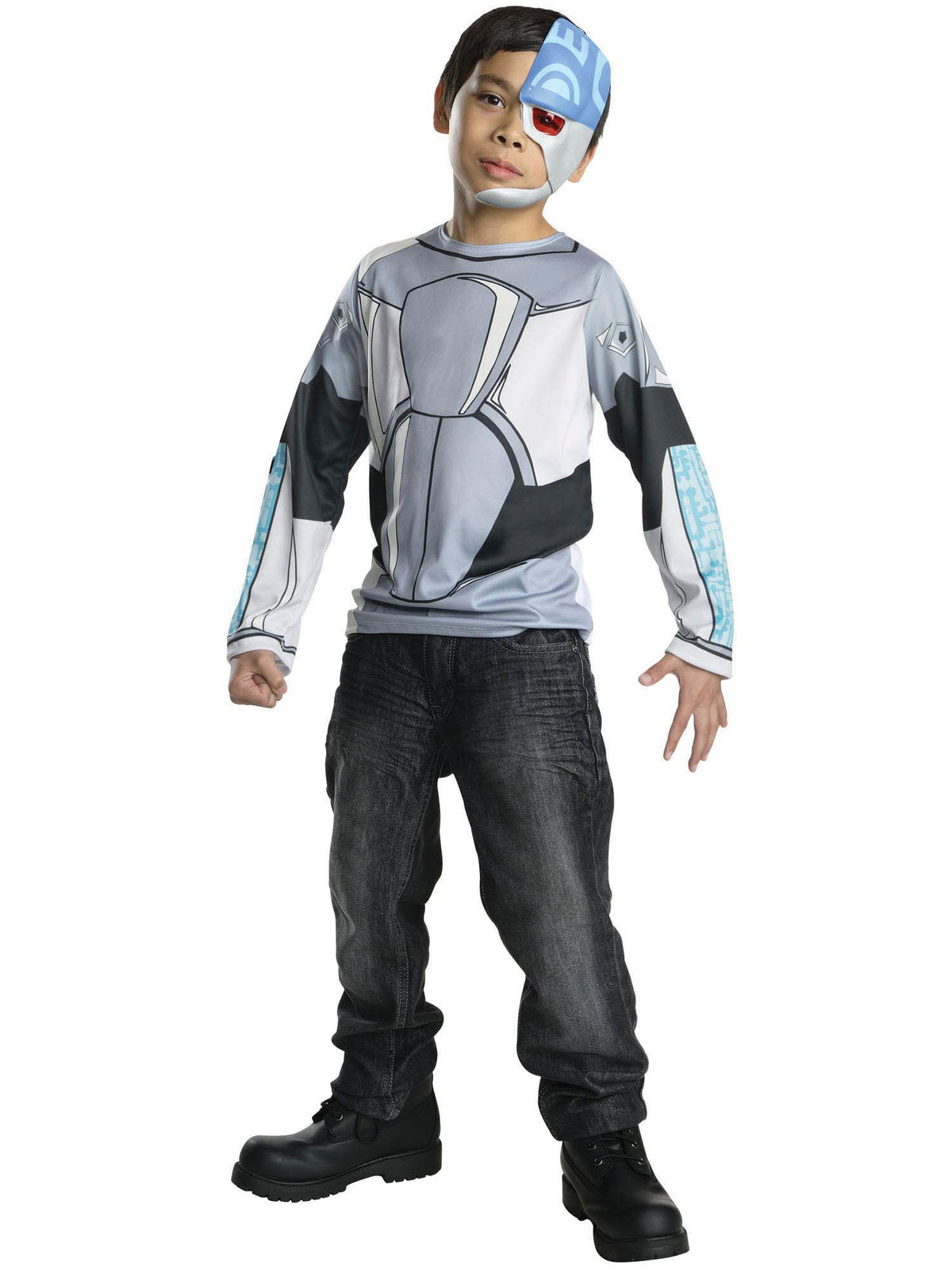 Boys Cyborg Teen Titans Costume Top — Costume Super Center