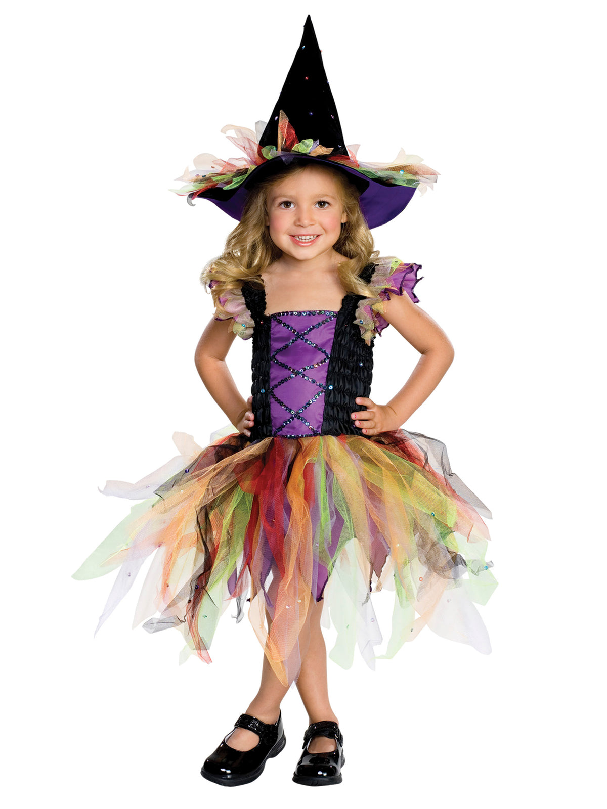 Girl's Glitter Witch Costume — Costume Super Center