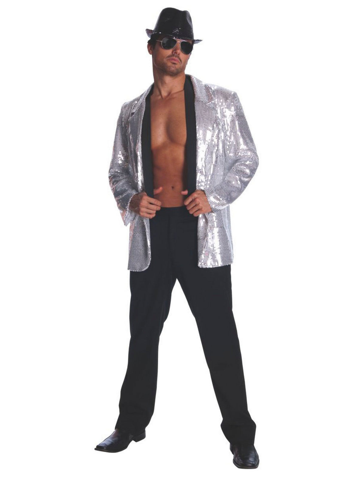 Silver Sequin Jacket for Adults — Costume Super Center