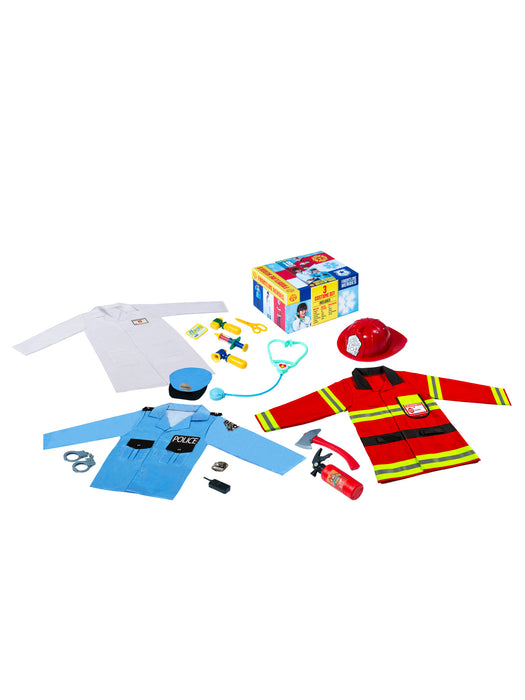 Kid's Everyday Heroes Trunk Dress Up Set - costumesupercenter.com