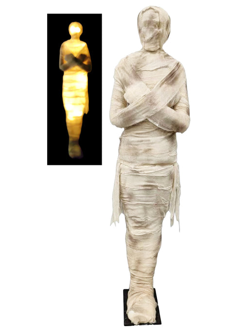 6 Foot Mummy Light Up Standing Decoration - costumesupercenter.com